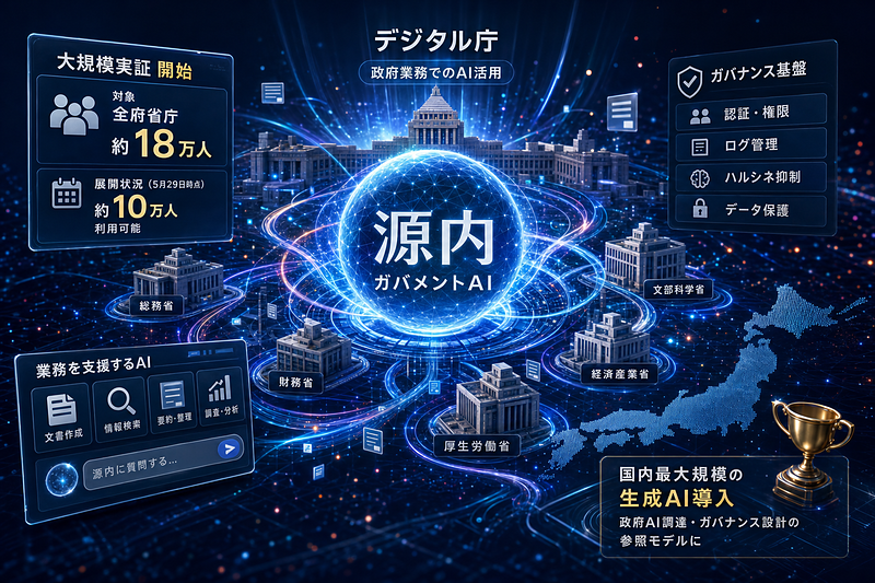 デジタル庁：源内の大規模実証開始