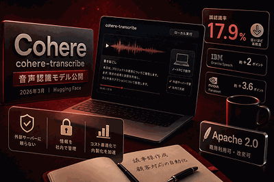 Cohere：音声認識モデル公開