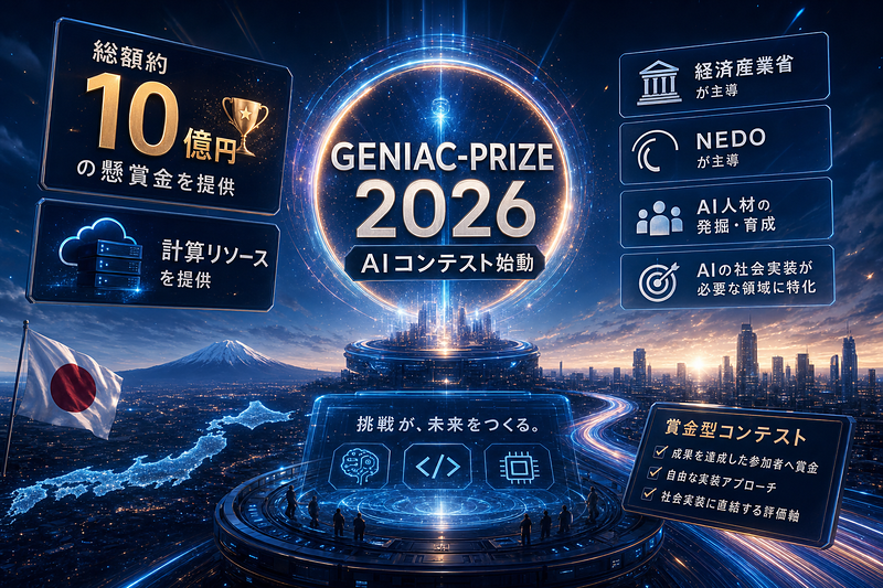 経済産業省とNEDO：GENIAC-PRIZE 2026始動