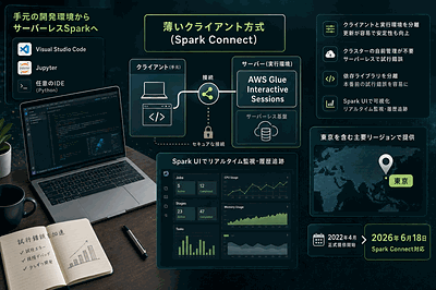 AWS：Glue対話セッションがSpark Connect対応