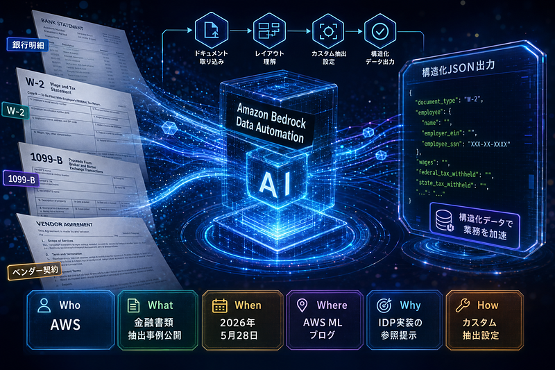 AWS：金融書類抽出事例公開