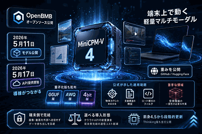 OpenBMB：MiniCPM-V 4.6公開