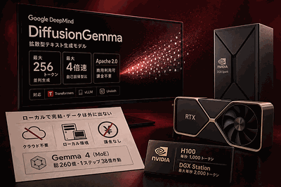 Google DeepMindとNVIDIA：拡散型テキスト生成公開
