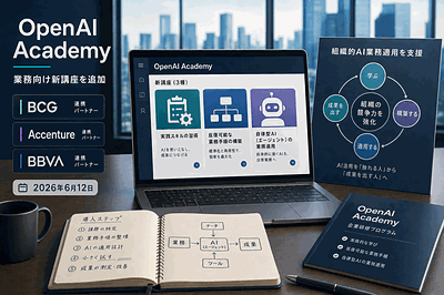 OpenAI：業務向け新講座3種追加