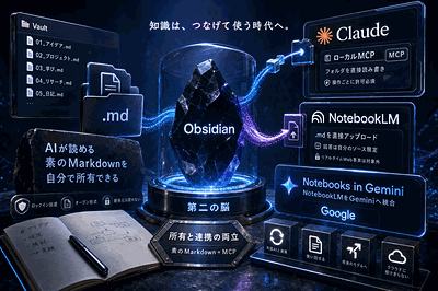 Obsidian/Google：AIが読める知識所有