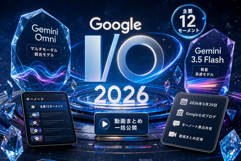 Google：I/O主要12発表公開
