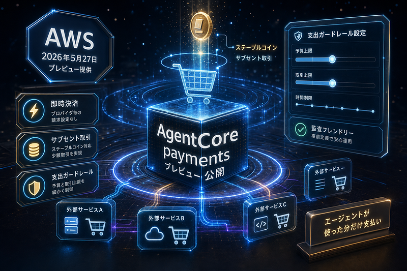 AWS：AgentCore payments公開