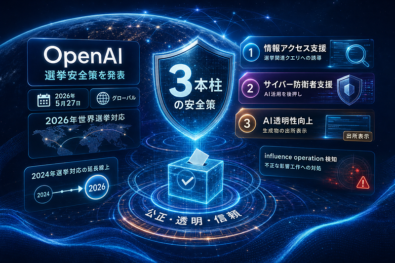 OpenAI：選挙安全策を発表