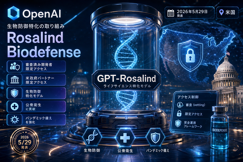 OpenAI：Rosalind Biodefense発表