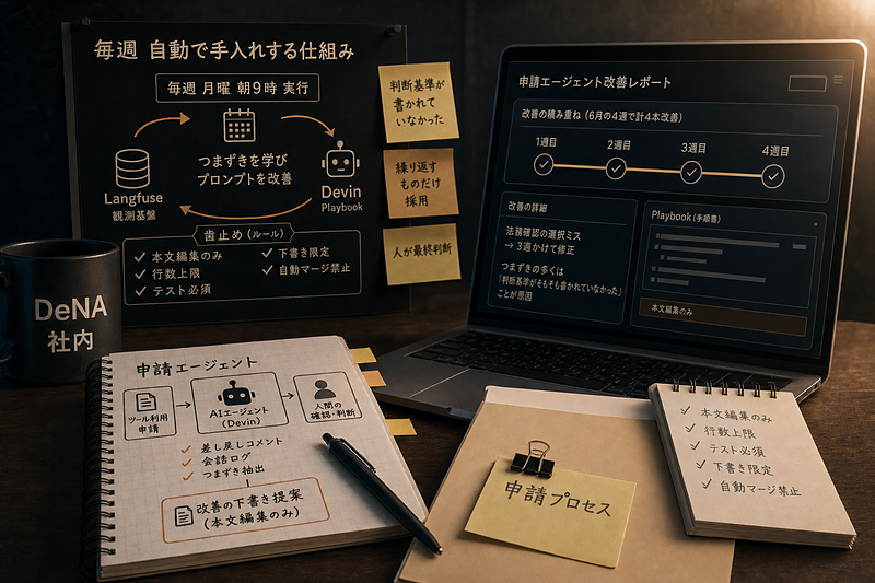 差し戻しコメントが指示文を毎週書き換える