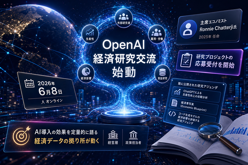 OpenAIが経済研究交流を立ち上げ
