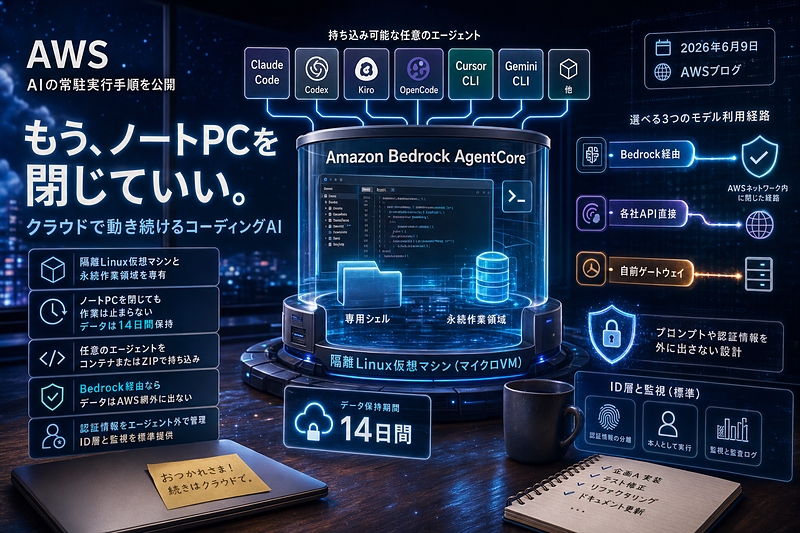 コーディングAIをクラウドに常駐させる