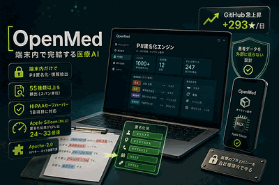 OpenMed開発者：医療OSS急上昇