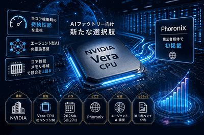 NVIDIA：Vera CPU初ベンチ公開