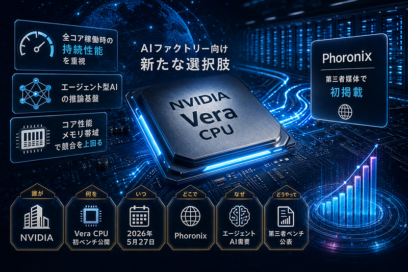 NVIDIA：Vera CPU初ベンチ公開