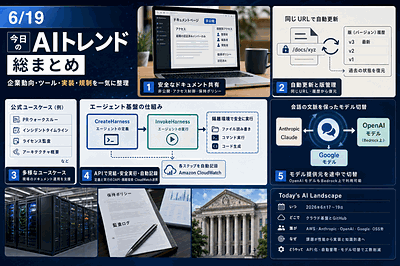 AWS・Anthropic・OpenAI・Google・OSS勢：エージェント基盤と現場ツールが前進