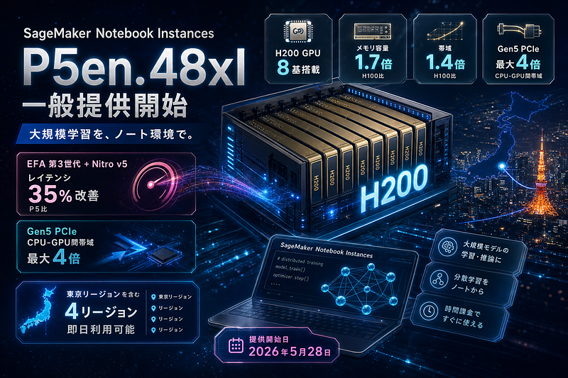 AWS：P5en.48xl提供開始