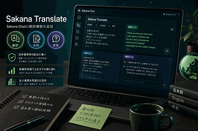 Sakana AI：翻訳機能を追加
