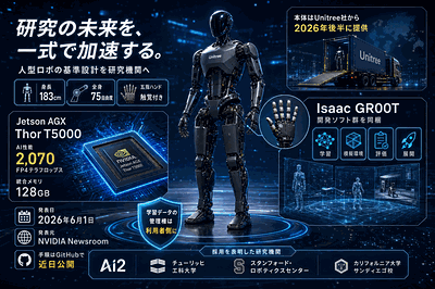 NVIDIA：人型ロボ基準設計発表