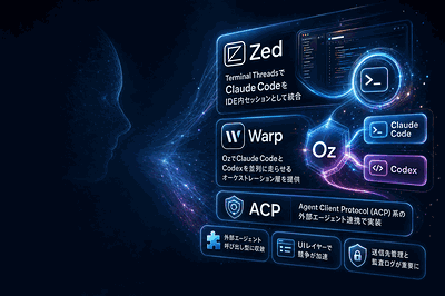 Zed・Warp：Claude Code統合発表