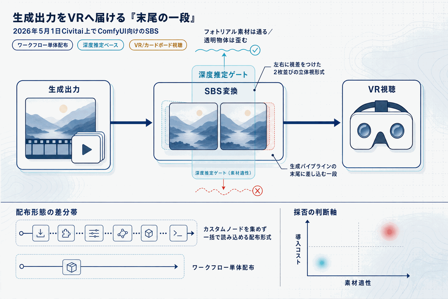 AI生成画像をVR視聴へ｜ComfyUIのSBS変換の本文内説明図