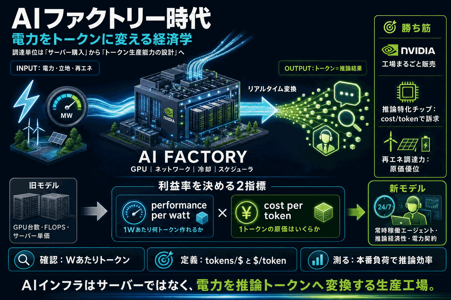AIファクトリー時代｜電力をトークンに変える経済学の本文内説明図