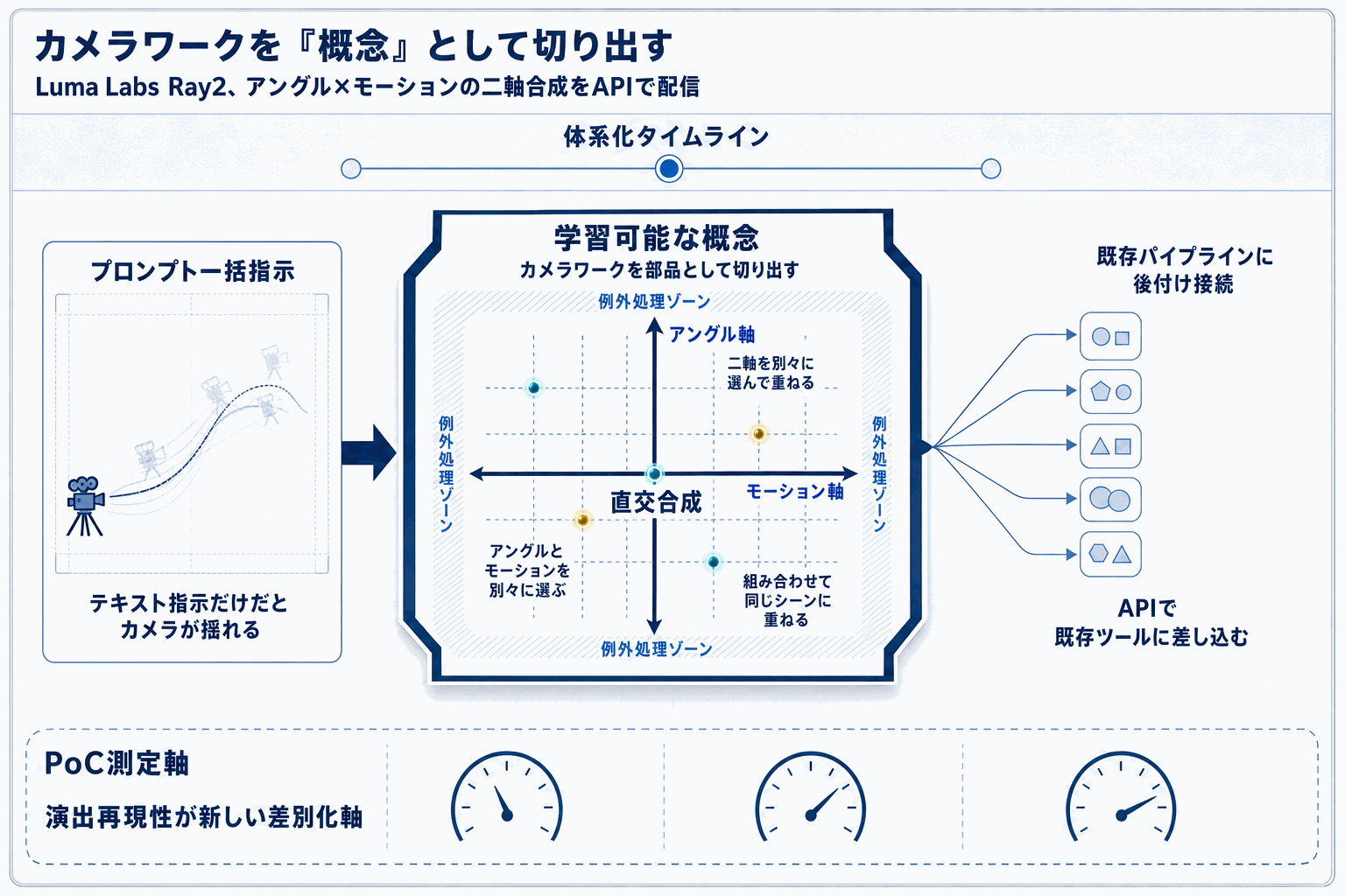 AI動画のカメラワークを再現可能に｜Luma Ray2の本文内説明図