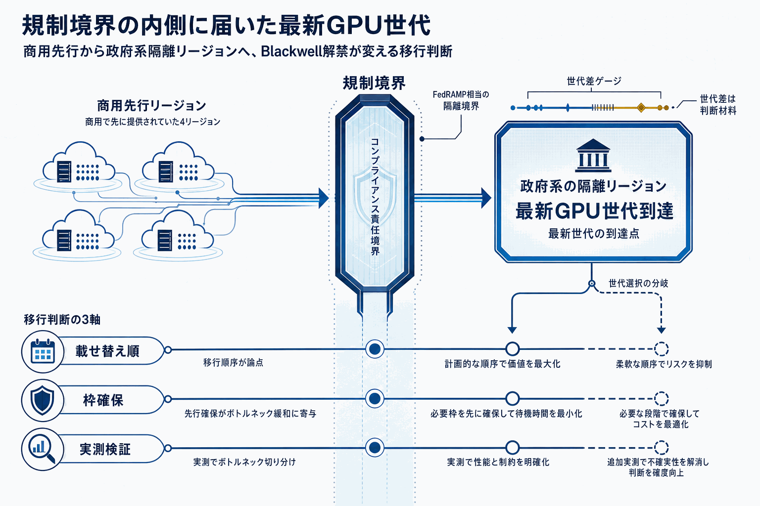 政府系AI基盤にBlackwell解禁｜AWS P6-B200の本文内説明図