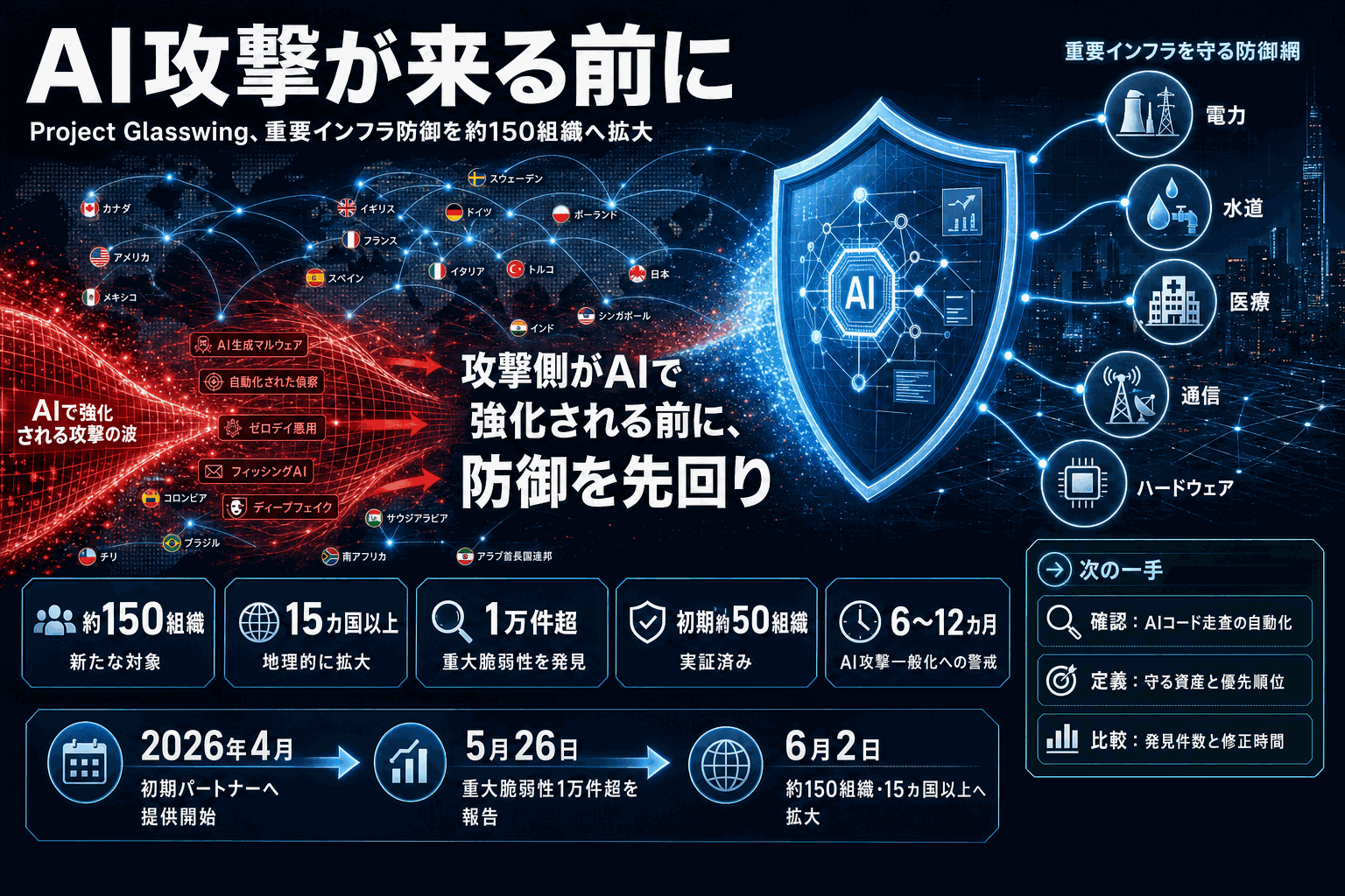 重要インフラ150組織にAI脆弱性発見ツール｜Anthropicの本文内説明図