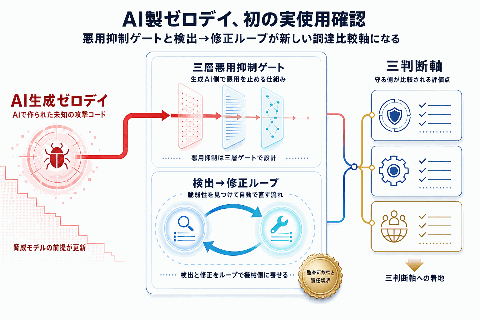 AI生成ゼロデイ攻撃を初確認｜Google報告の本文内説明図