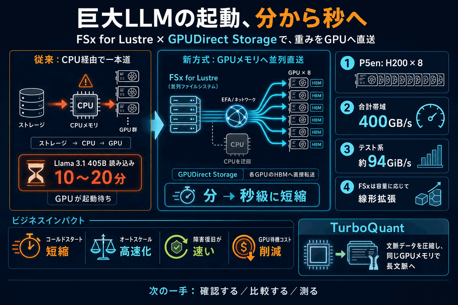 巨大LLMの起動を分から秒へ｜AWS新手法の本文内説明図