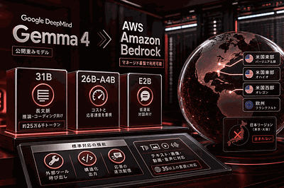 AWSとGoogle：Gemma 4提供開始